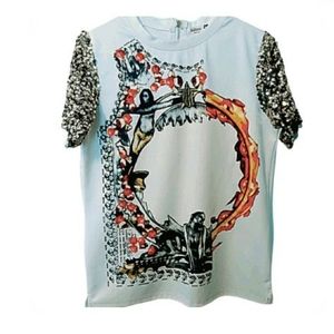 🍁 3/$15 Kakamee Sequin Sleeve Angel Top Medium